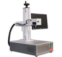 20W Desktop Fiber Laser Machine 100kHz Air Cooling Dengan Pc Raycus MAX