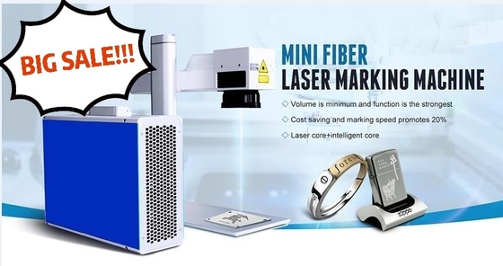 Mesin Penandaan Laser Serat 30W EZCAD Control Metal Desktop 10.64um