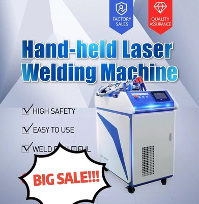 Argon Arc 3000W CW Handheld Laser Welder 120mm / S Dengan Pengumpan Kawat Otomatis