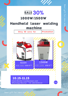 1000W 1080nm Mesin Las Laser Pendingin Air Tumpang Tindih Genggam