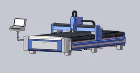 Pemotong Laser Serat 1064nm Gigi Gergaji 1200mm Presisi Tinggi
