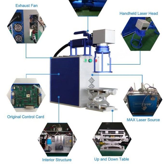 Mesin Penandaan Laser 1060nm 0.01mm Untuk Logam, Mesin Penandaan Laser Serat 50w