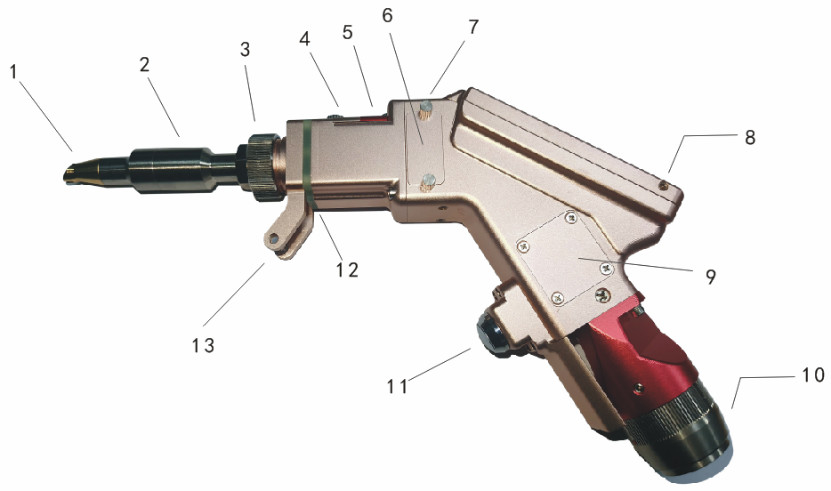 2000W CW Handheld Laser Welder 1080nm Maxphotonics Dengan Pengirim Kawat Otomatis